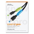 Dotz Cord ID PRO, 12 Cable Identifiers, 12 Device Stickers, 12 Customizable Inserts 21209